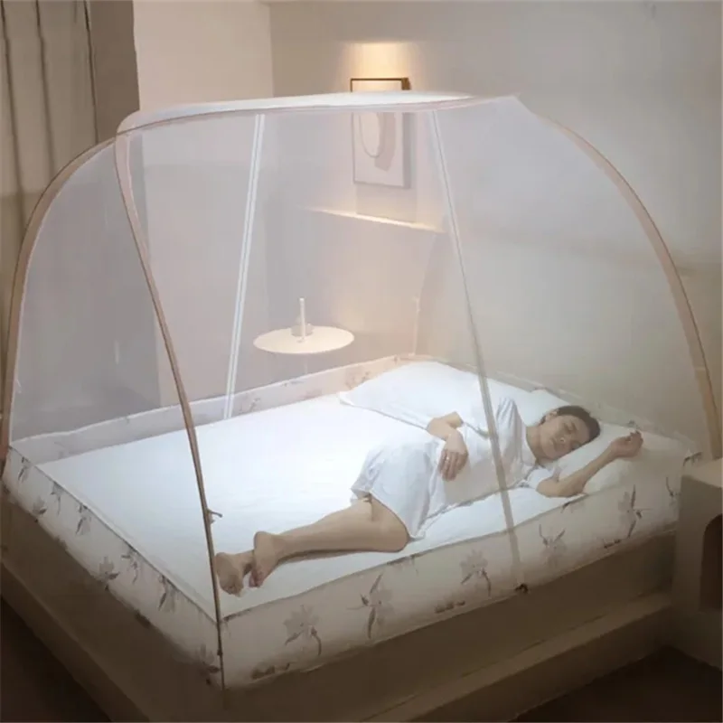 

Creative Minimalist Style Summer Home Mosquito Net Child Anti-drop Yurt Mosquito Net Big Space Bedroom Double Bed Mosquito Net