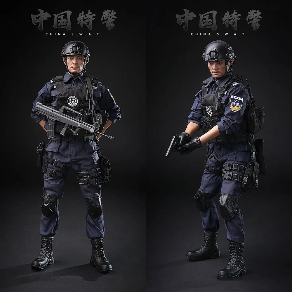 

In Stock Mini Times Toys M026 1/6 Scale Full Set Chinese SWAT Special Police 12 Inches Male Soldier Action Figure Model Doll