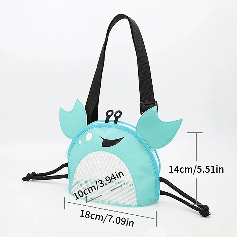 Children's Beach Bag Toy Bag Big Crab Outdoor Shell Color Mesh Shell Bag Beach Toy Storage Backpack