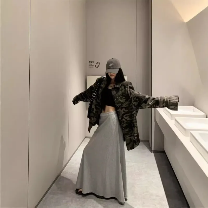 Новинка 2024 модная популярная рубашка средней и длинной для девушек в корейском