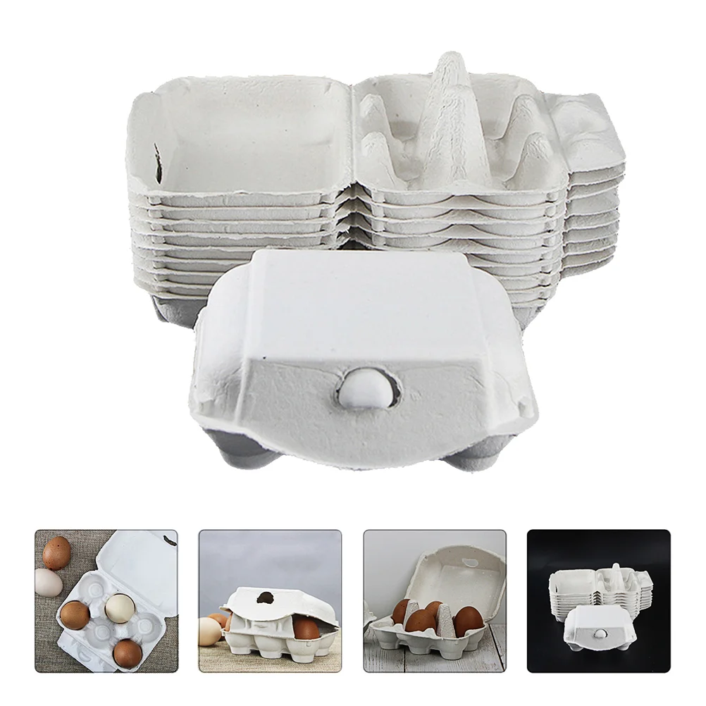 

20PCS Pulp Fiber Egg Flat Biodegradable Egg Crates