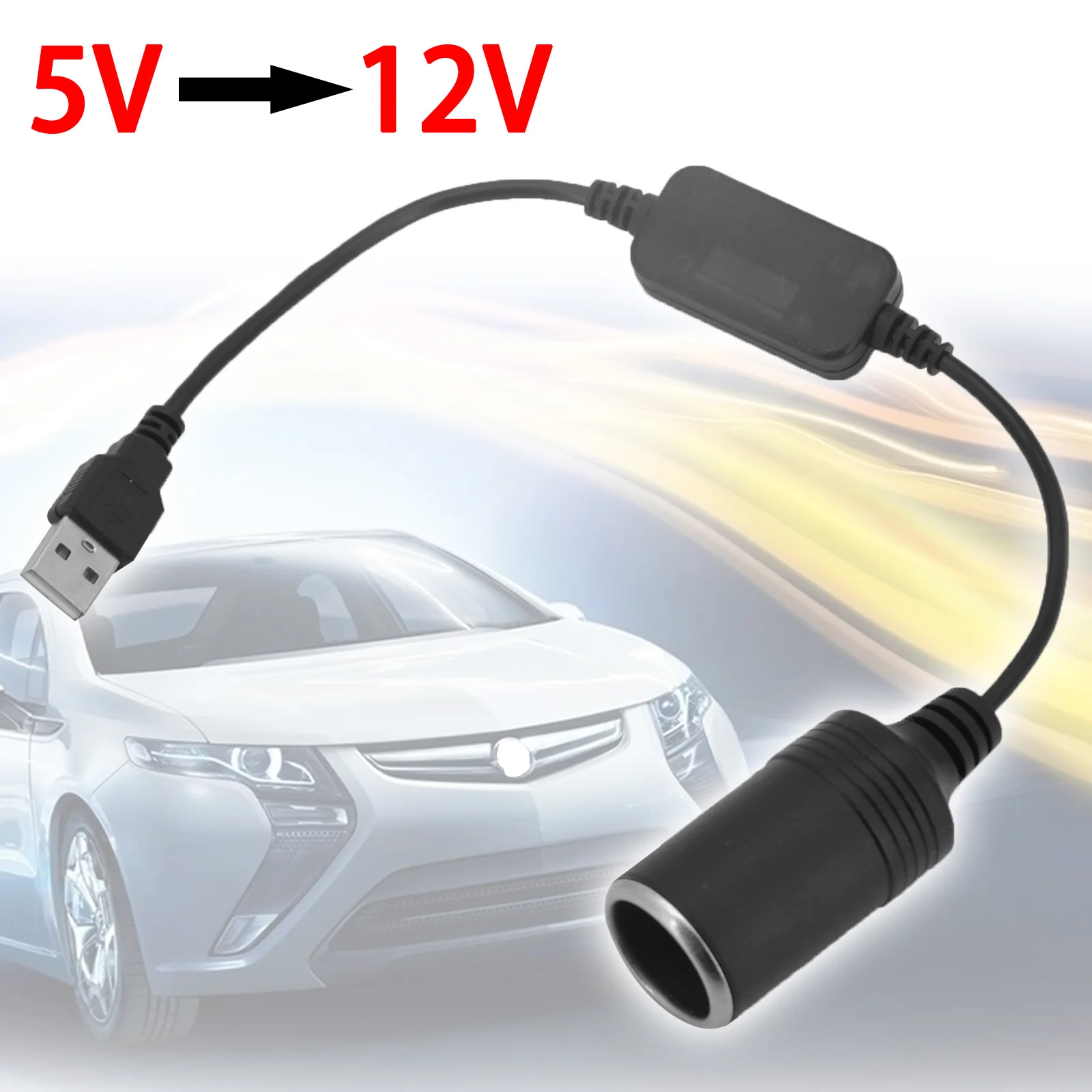 

Аксессуары для интерьера автомобиля, адаптер конвертера USB 5 В в 12 В, проводной контроллер, переходник