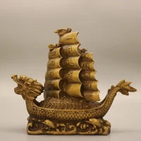 10 chinese folk collection old bronze patina dragon boat dragon boat smooth sailing full load gather fortune ornament