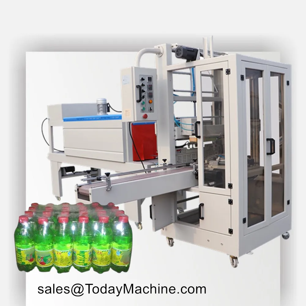 

Customized Pe Film Heat Plastic Pet Water Bottle Shrink Tunnel Wrapping Packing Machine For Pet Bottles