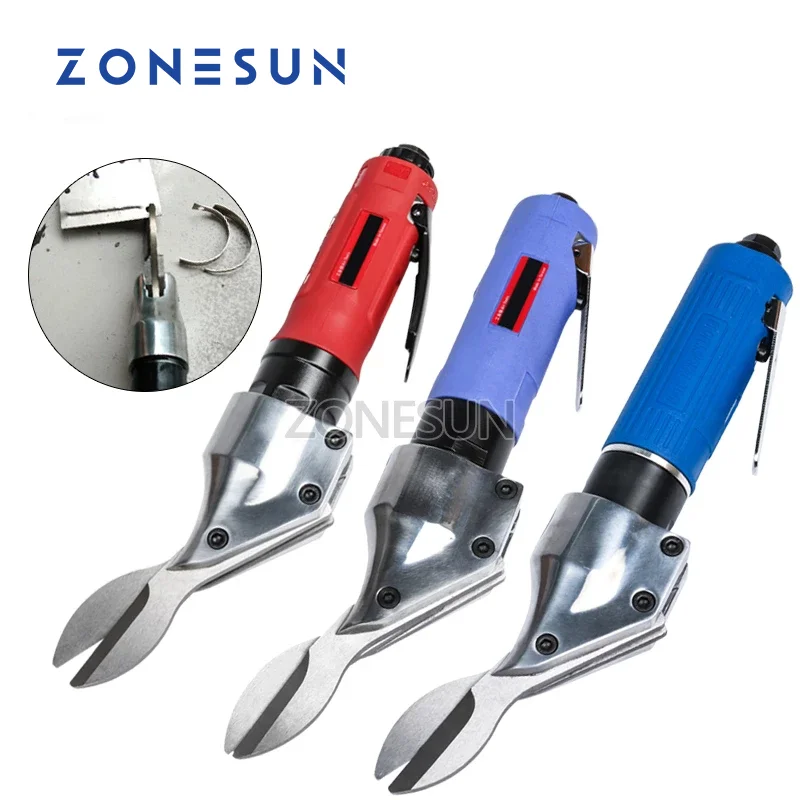 Фото Пневматические ножницы ZONESUN для резки металла, листового железа, сетки, а также наборы инструментов для пневматической резки и обрезки №1