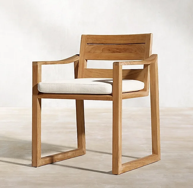

Beach house affordable outdoor garden teak wood teak dining chairs