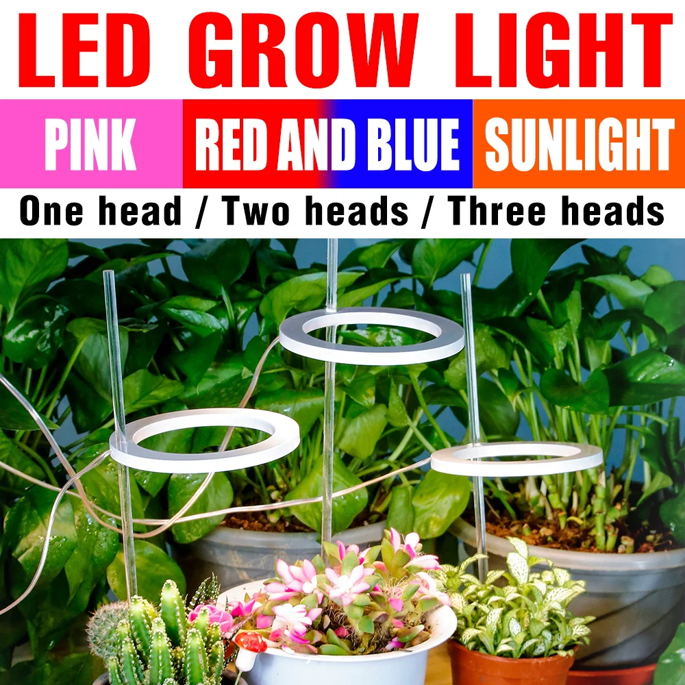USB LED Grow Light Dimmable Lamp For Plants 5V Hydroponics Growing Light Bulb Planting Lamp 20 40 60leds Phytolamp For Seedlings