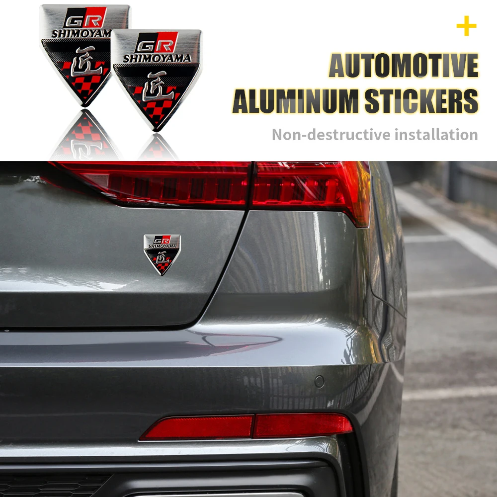 

1/2/4PCS Car Sticker GR SHIMOYAMA Badge Body Trunk Decoration Decals Emblem for Toyota Rav4 Yaris Corolla CH-R Prius Highlander