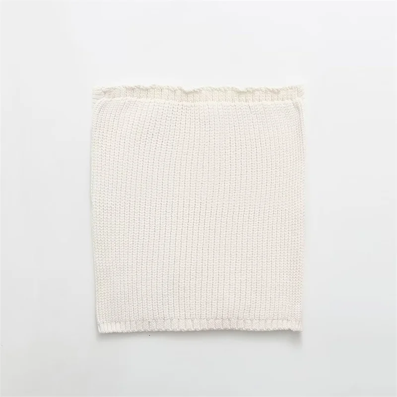 Летний новый женский вязаный корсет KEYANKETIAN жилет с вырезом лодочкой бежевый