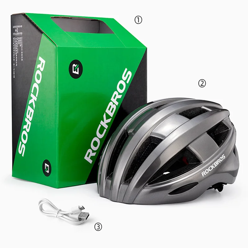 

Bike Helmet USB Rechargeable PC Shell EPS Double Protection Removable Liner Adjustable Head Circumference Cycling Helmet