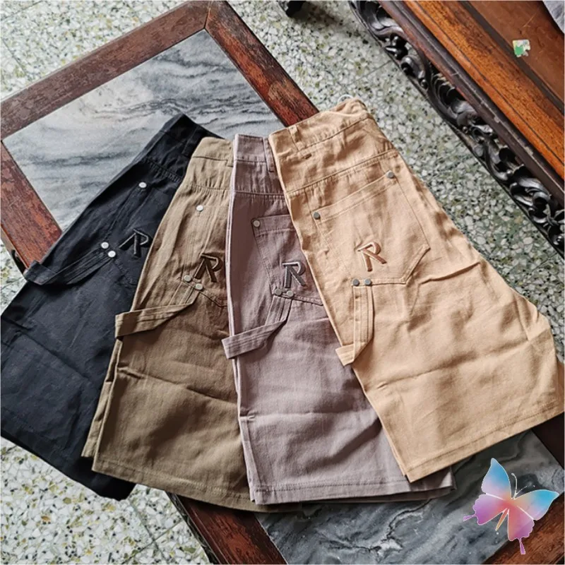 

High Street Rep Cargo Shorts Embroidery Letter R Pocket Zipper Open Casual Short Pants Fashion Loose Men Women Shorts