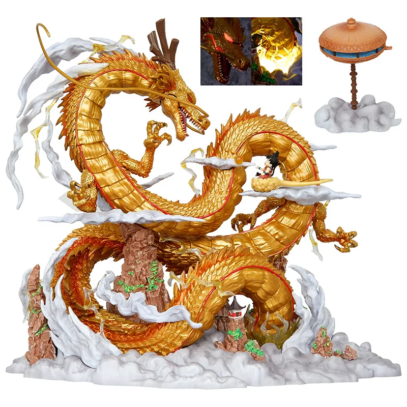 

43cm Dragon Ball Z Yoyo Shenron With Kid Son Goku Dragon Gk Statue Pvc Action Figures Collectible Model For Children Toys Gifts