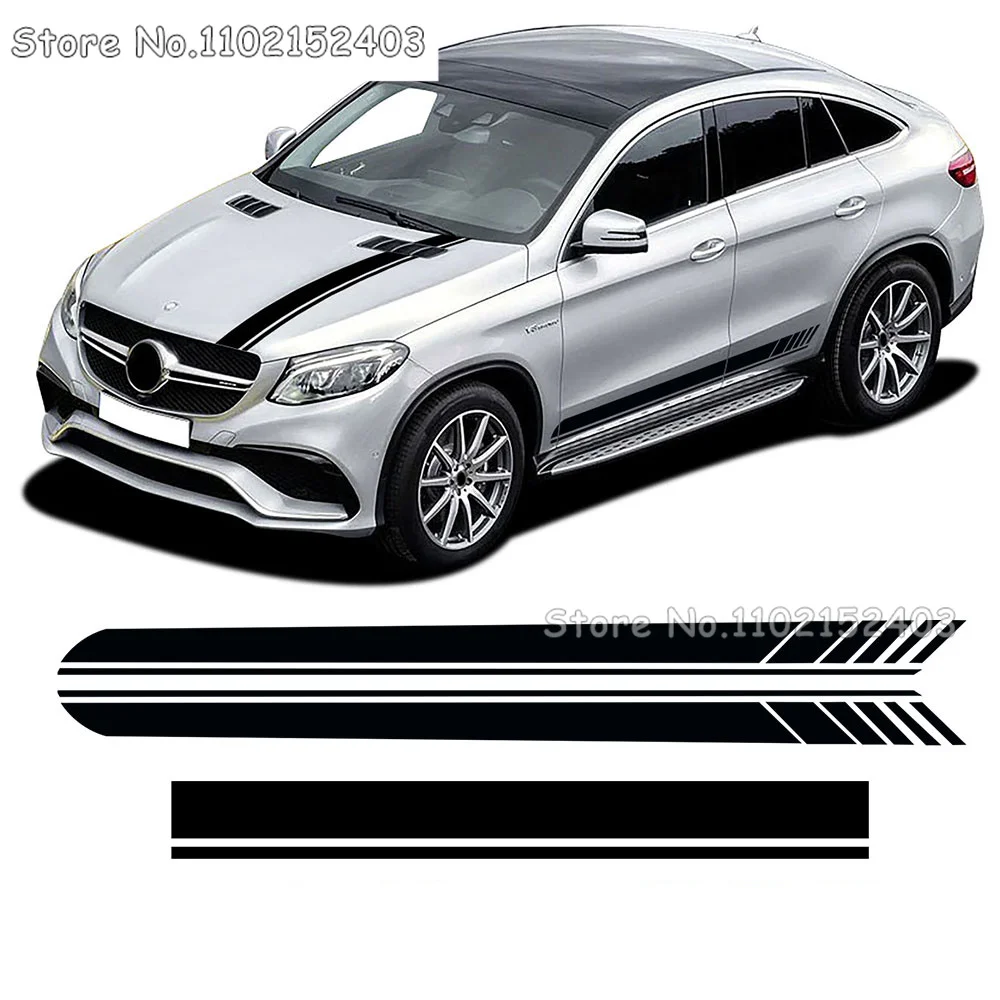 

Edition 1 Car Hood Cover Decal Side Skirt Sticker For Mercedes Benz AMG GLE Class W166 W167 C292 Coupe C167 V167 GLE53 GLE63