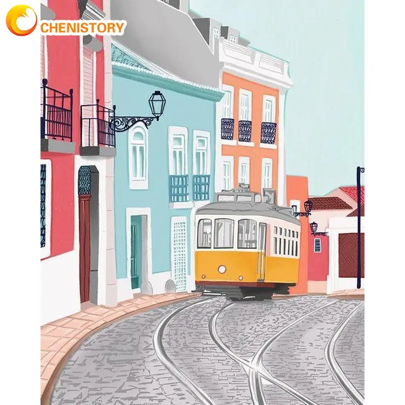 Набор для рисования по номерам на холсте «Пейзаж города»