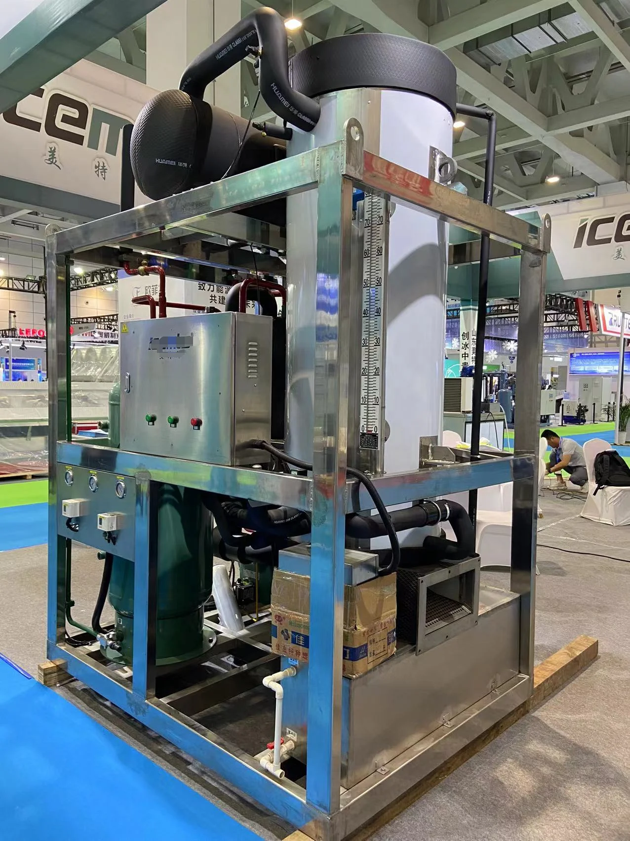 Трубчатый льдогенератор 1 тонна 3 тонны 5 10 20 50 самая низкая цена 5-трубчатый 2