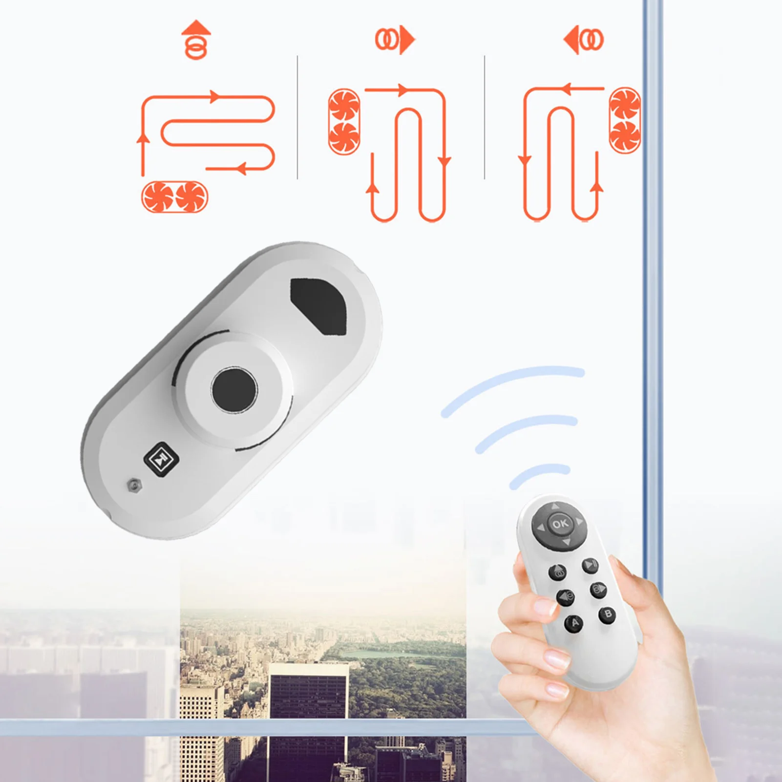 Машина для очистки автомобильных окон с дистанционным управлением устройство