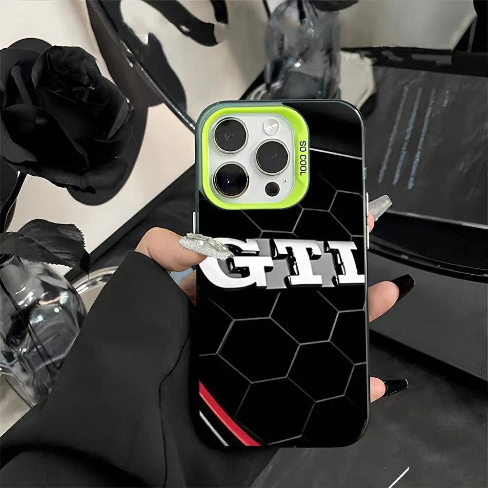 Роскошный автомобильный чехол для телефона G-golфес 7 черный белый крутой IPhone 16 15 14