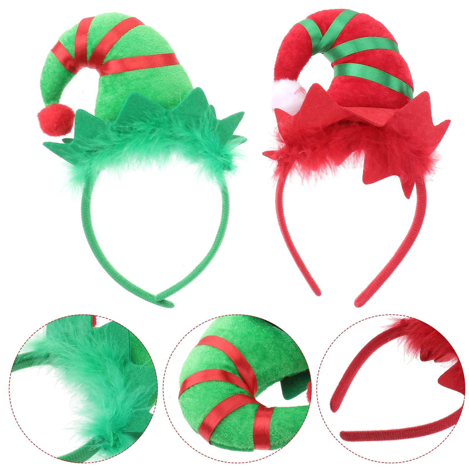 

Рождественский эльф, головной убор для вечеринки, головной убор, праздничный Детский костюм для косплея, головной убор, аксессуары для эльф...