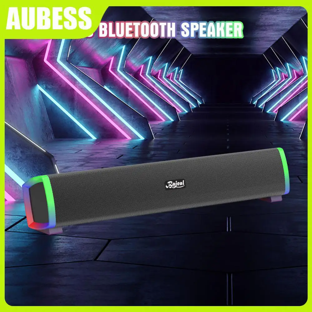 

Usb Перезаряжаемый длинный мини-саундбар, динамик 1500 мАч, bluetooth-совместимые динамики, светодиодная подсветка, яркий Rgb динамик с питанием от Usb