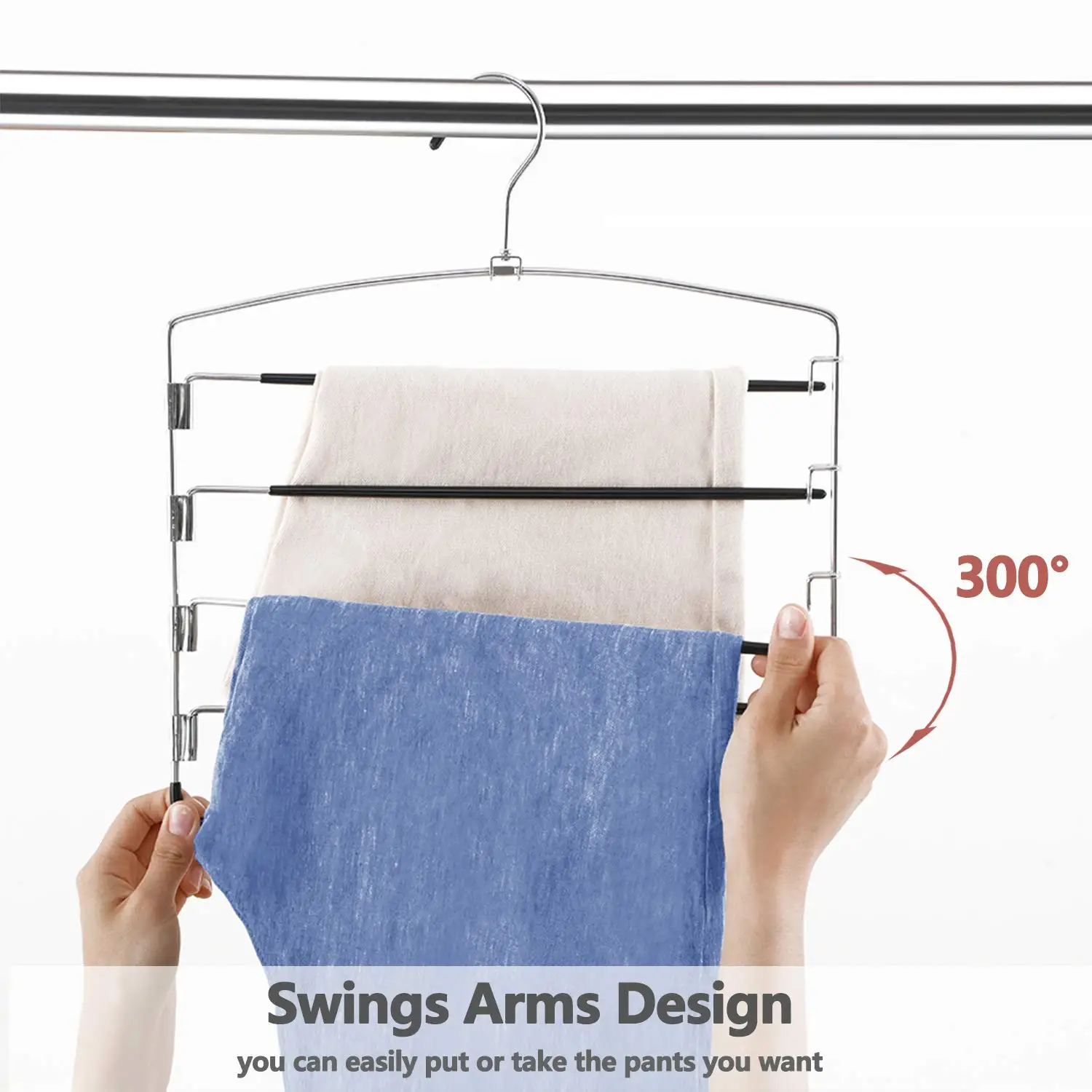 1 шт. многослойные нескользящие вешалки для брюк компактные вешалка с поворотным