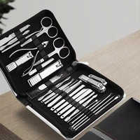 26pcs professional nail clippers manicure set high quality stainless steel nail cutter scissor cuticle nipper nail tools set