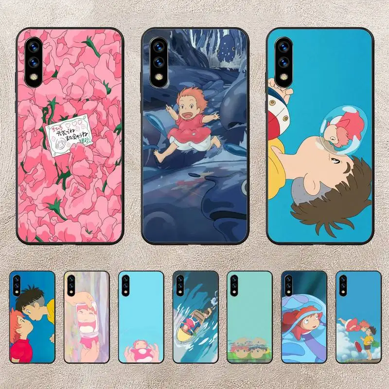 

Cartoon Ponyo On The Cliff By The Sea Phone Case For Huawei P10 P20 P30 P50 Lite Pro P Smart Plus Cove Fundas