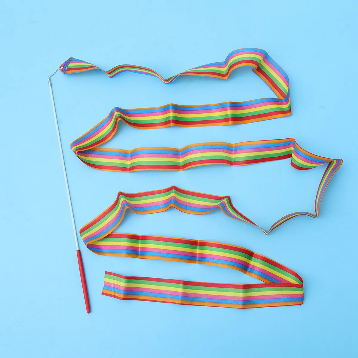 10 шт. 4-метровая Радужная лента Ритмическая гимнастическая шелковая для танцев на