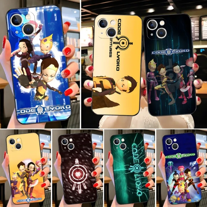 Чехол для телефона Lyoko с мультяшным кодом для Iphone 13 Pro 12 11 14 Max Xr X Xs Mini 6 6s 8 7 Plus, противоударный дизайнерский чехол-накладка
