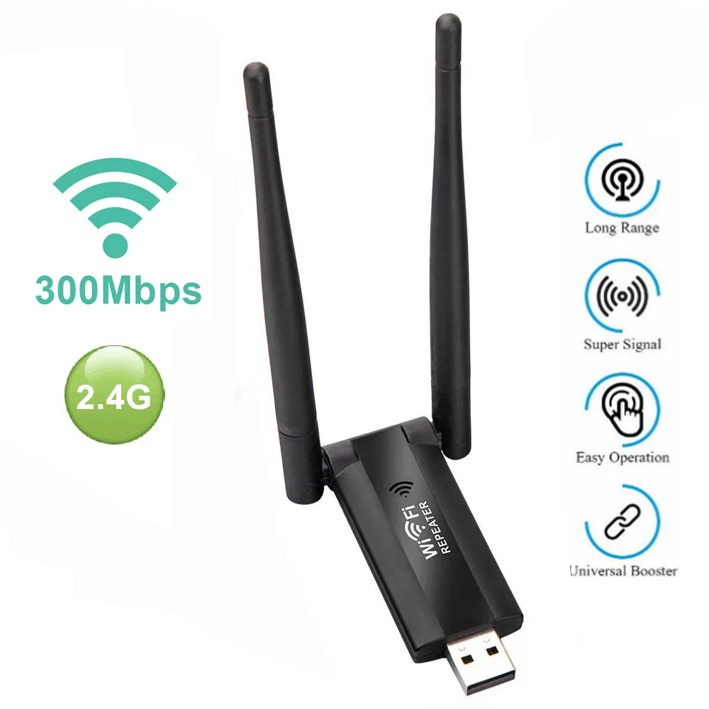 

Усилитель сигнала Wi-Fi, 300 Мбит/с, 2,4 ГГц