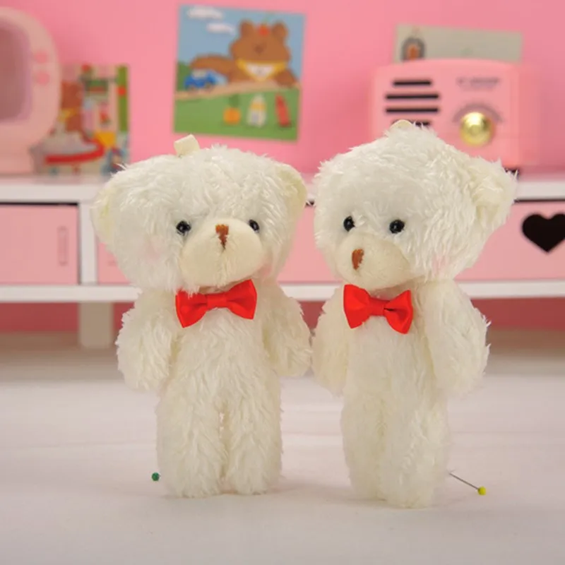 Модный милый брелок с бусинами в виде бежевого Мишки Тедди 10 см для ключей