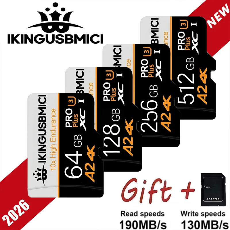 Фото Надежные карты памяти Micro SD, TF-карты, SD-карты 32GB, 256GB, 512GB Full HD Class 10 U1 для ноутбуков, планшетов, экшн-камер №1