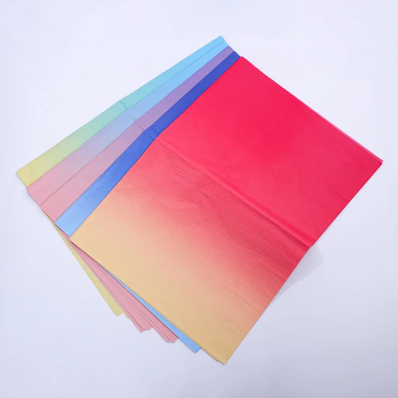 

10 листов, радужная двухцветная бумага для упаковки подарков, 50 Х70 см