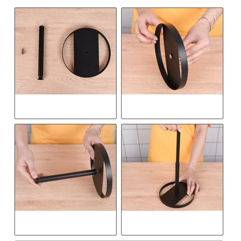 

Countertop Paper Roll Holder Plastic Wrap Holder Kitchen Storage Rack Punch-free K0AB