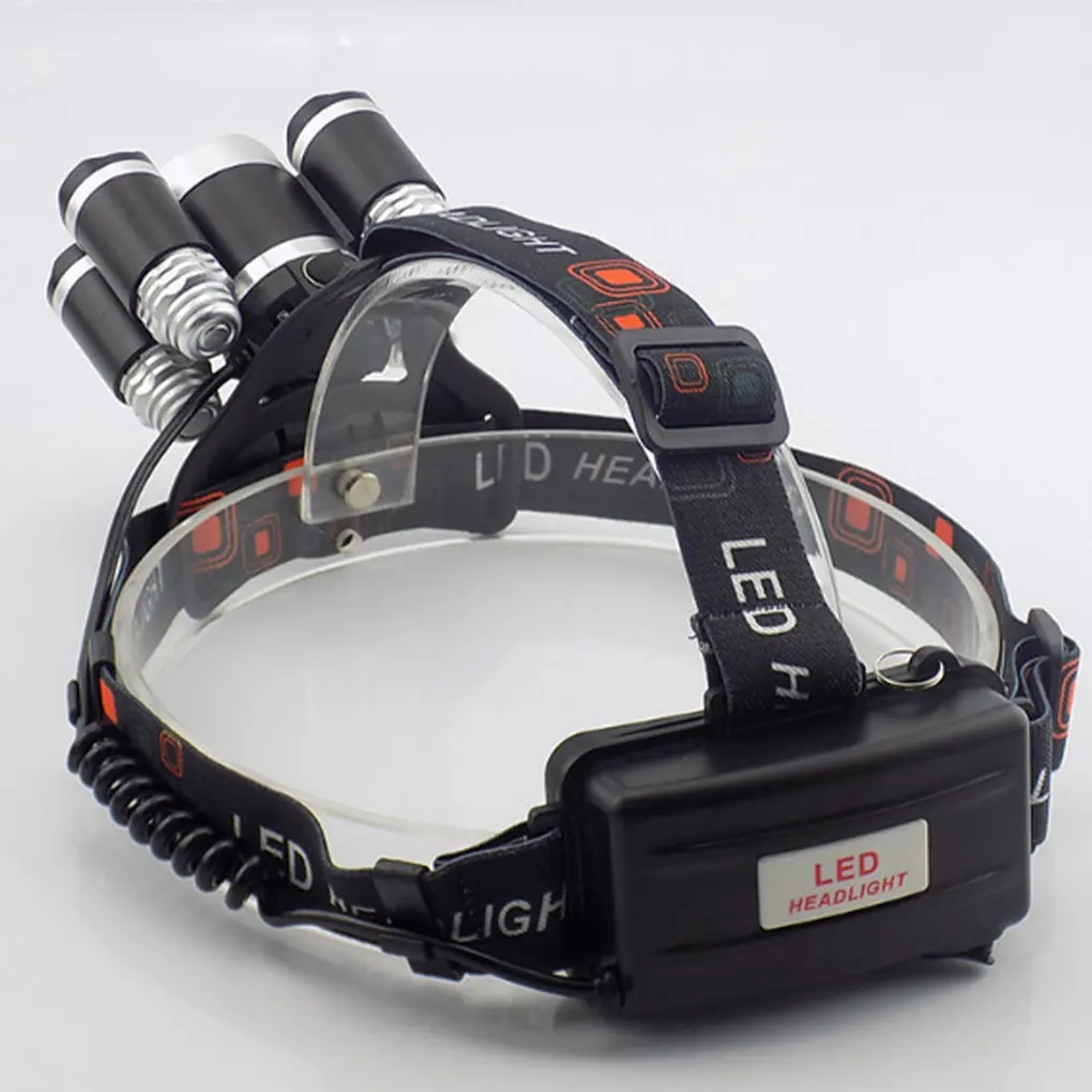 

Фонарь налобный мощный с 5 Светодиодами из алюминиевого сплава