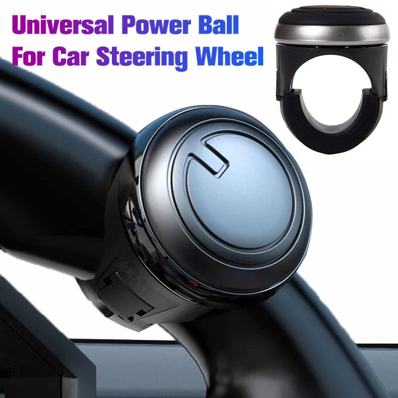 

1Pc Car Turning Steering Wheel Booster Spinner Knob 360° Rotation Bearing Power Handle Ball Shaped Helper Hand Control