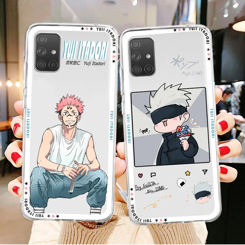 

Anime Comics Jujutsu Kaisen Transparent Phone Case For Samsung A73 A72 A71 A53 A52 A51 A42 A33 A32 A23 A22 A21 A13 A04 A03 5G