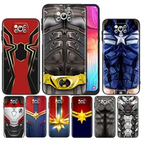 avengers hero marvel for xiaomi poco m4 x3 f3 gt nfc m3 c3 m2 f2 f1 x2 pro mi mix3 tpu black phone case fundas coque cover capa