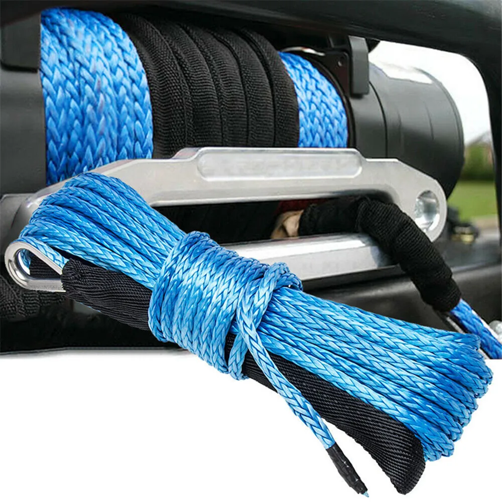 

Newest 7000lbs 1/4x50 Line Cable Synthetic Towing Strong Emergency Winch Rope Polyethylene Pull Car Wash Maintenance String