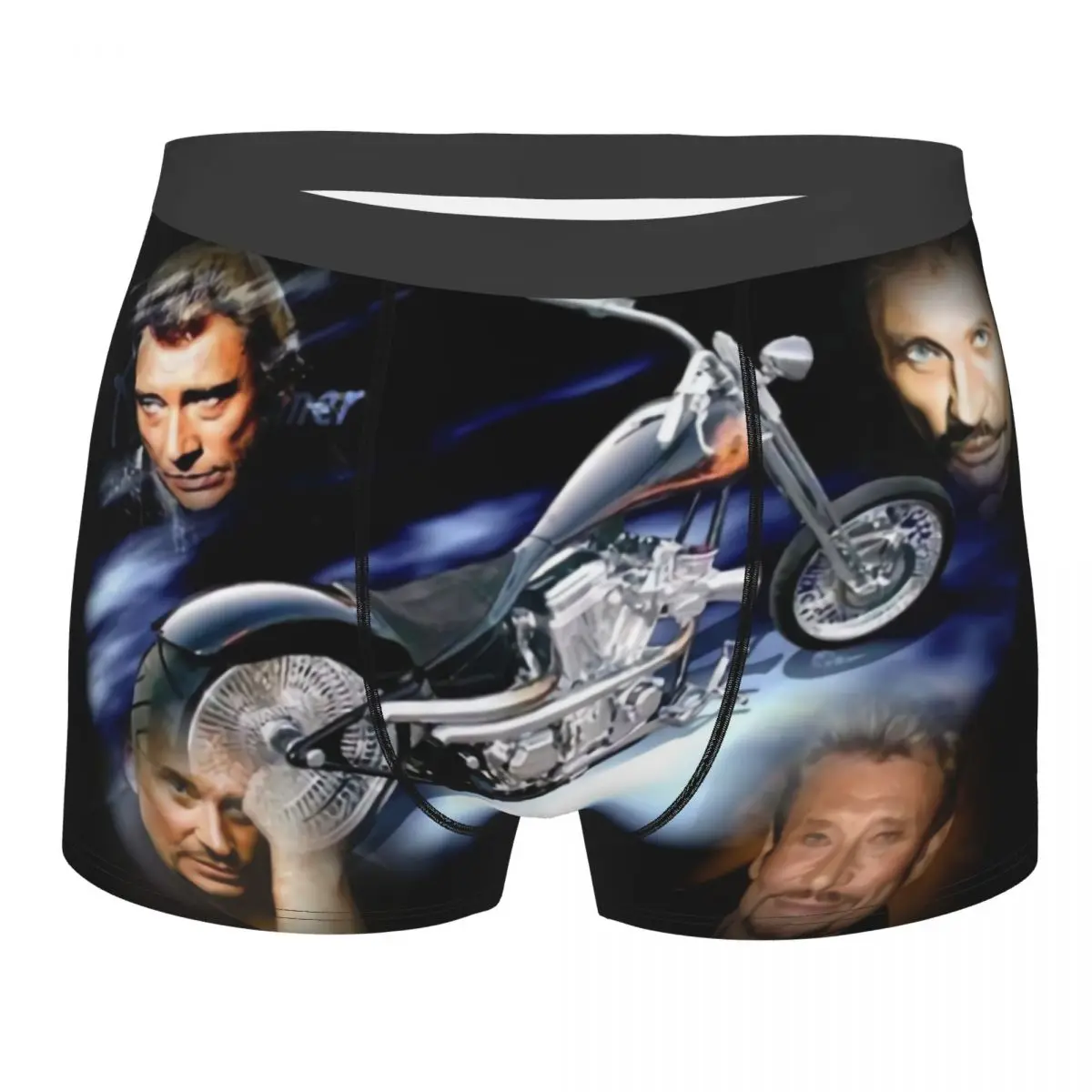 

Custom Johnny Hallyday Underwear Men Stretch French Singer Rock Music Boxer Briefs