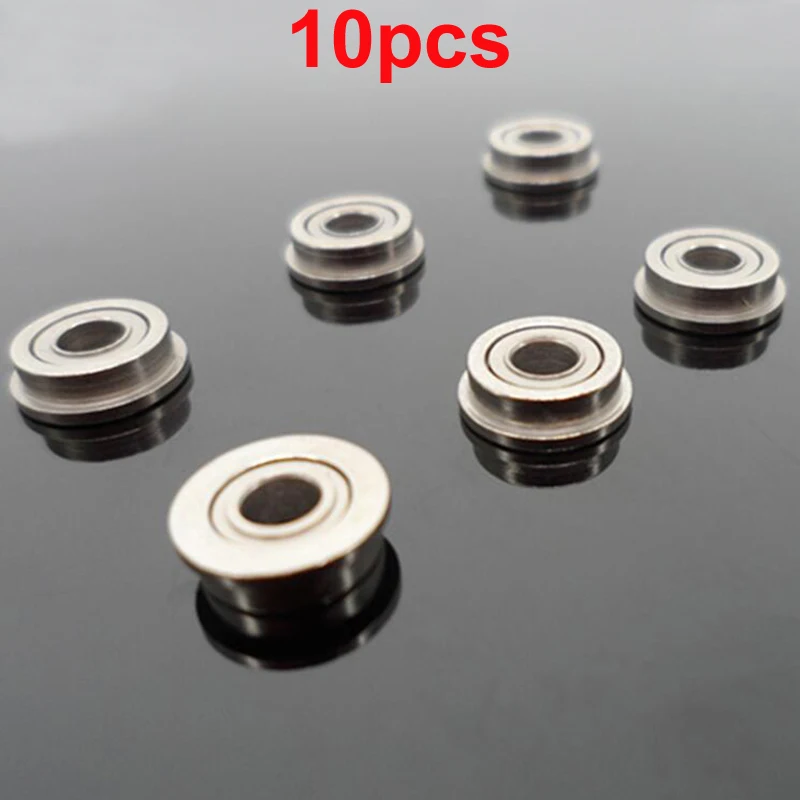 10PCS High-speed Bearings with Flange Inner Diameter 3mm Toy Motor Bearing Transmission Parts for RC Robots DIY Hobby Boats