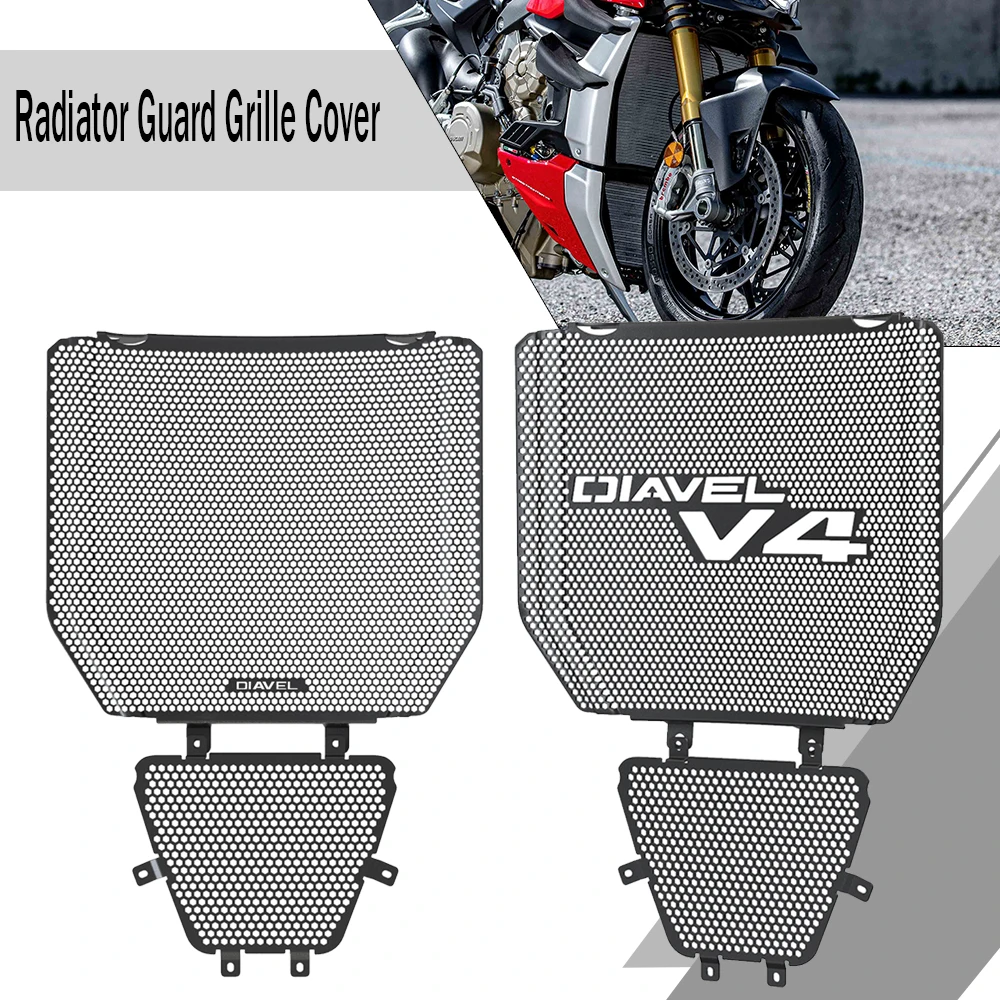 

Аксессуары для мотоциклов Ducati Diavel V4 2023 2024, защитная решетка радиатора, крышка гриля, масляный радиатор, защитная защита