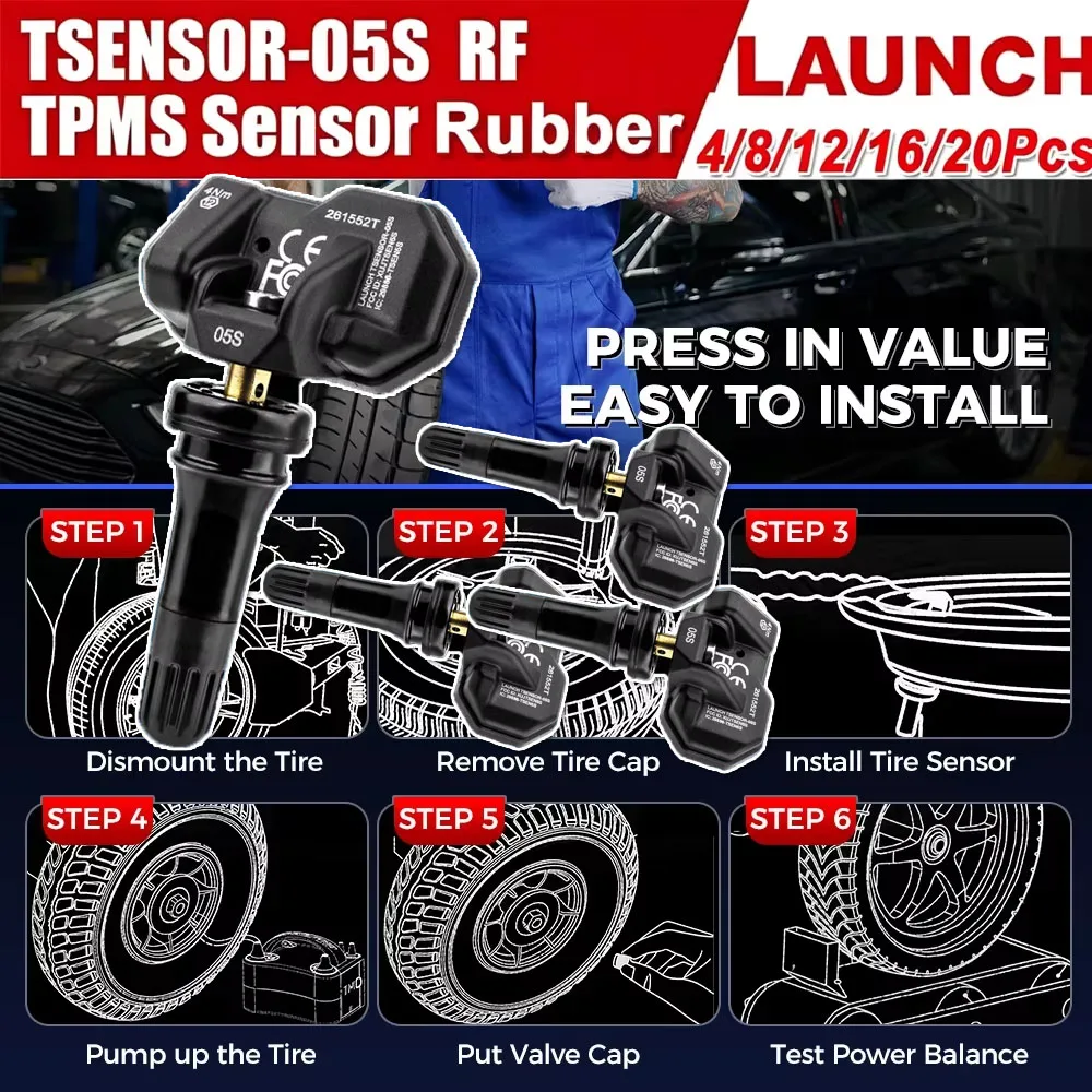 Фото Датчик давления в шинах LAUNCH X431 NEW 2 в 1 TSENSOR-05S TPMS с функцией регулировки угла наклона №1