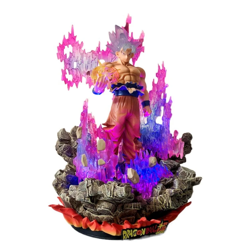 Фигурка дракона жемчуга супер аниме модель GK Ultra Instinct Goku Figma Серебряная фигурка