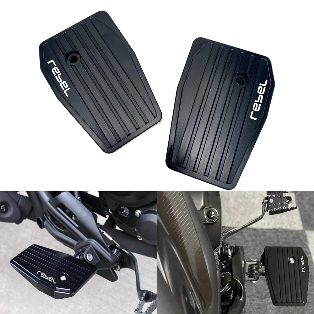 

2022 2021-CMX300 CMX500 Footrest For Honda REBEL 500 REBEL 300 Motorcycle Billet Wide Foot Pegs Pedals Rest Footpegs