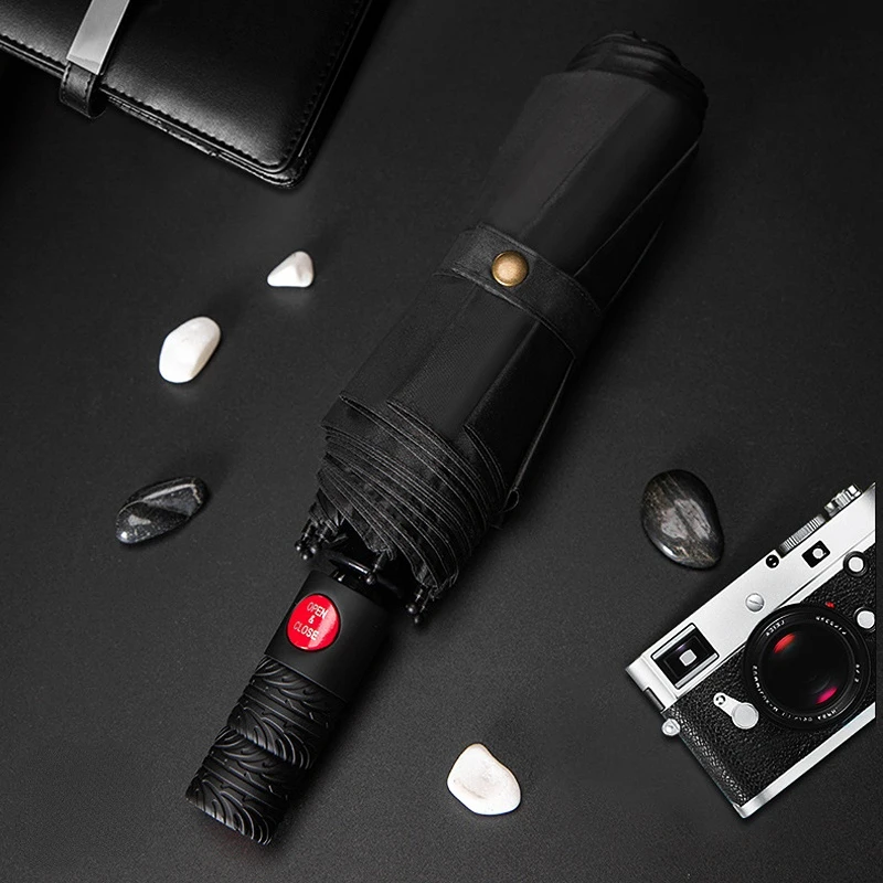 

Windproof Automatic Umbrella Men Large Reinforced Outdoor Balck Umbrella Chinese Apparel Accessories Guarda Chuva Gift For Man