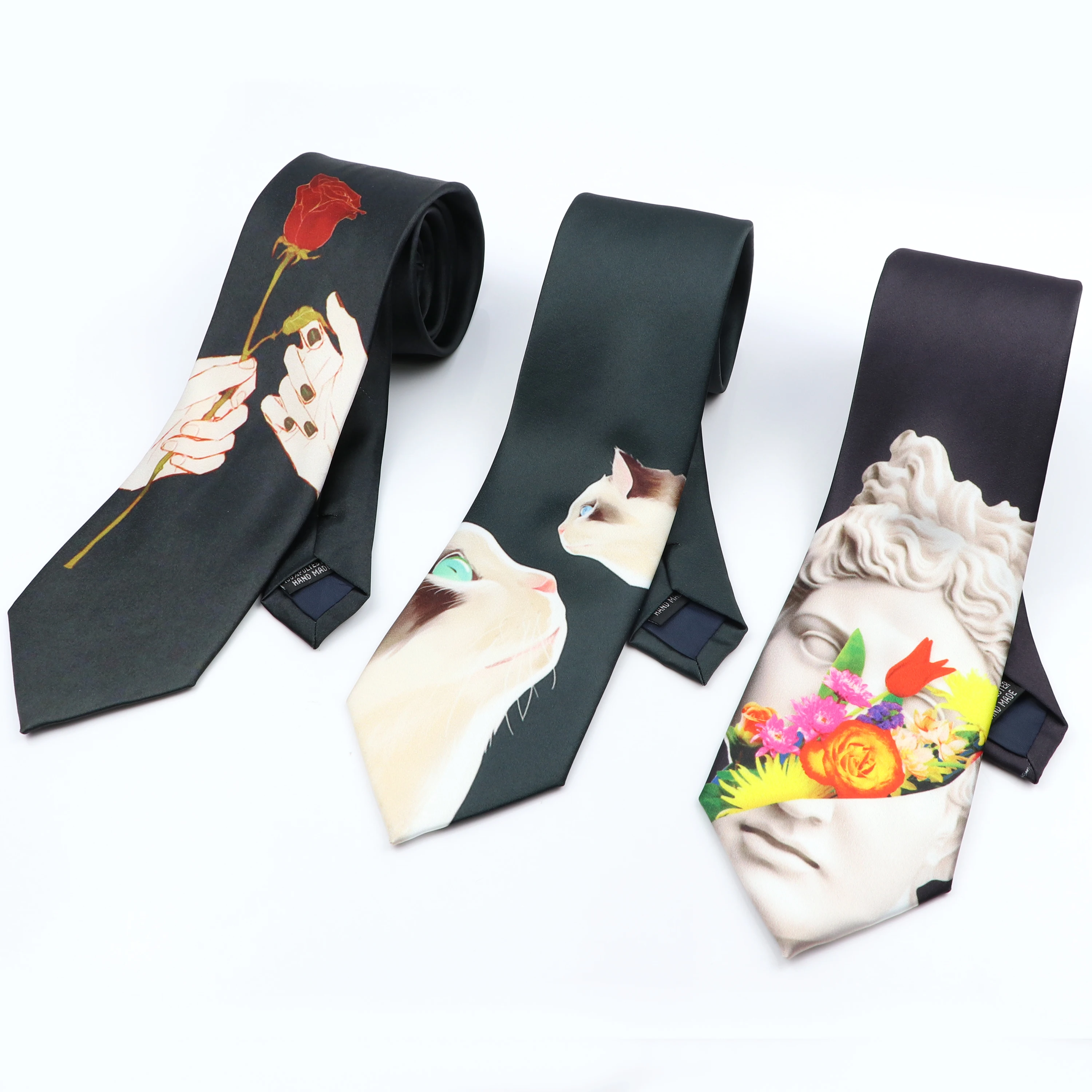 Новый уникальный дизайн винтажные черные галстуки Мэрилин Монро венерина кошка