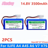 14 8v 3500mah rechargeable battery for ilife v7s v7s pro a4 a4s a6 robotic for ilife ecovacs cleaner parts v7s plus cen540 cr130