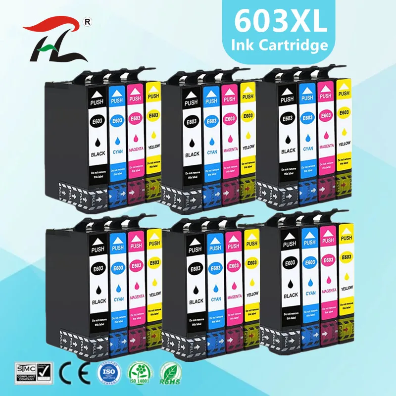 

HTL T603XL Compatible Epson 603XL E603 T603 for XP-2100 XP-3100 WF-2810 XP-3105 XP-4100 XP-4105 WF-2830 XP-2105 Printer