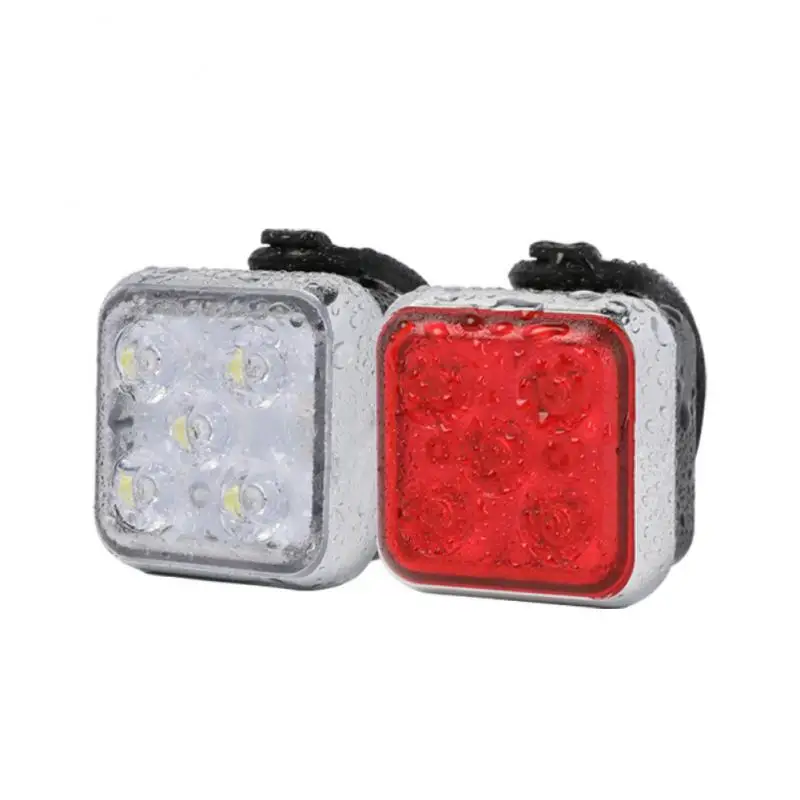 

5LED Mountain Bike Tail Light Rear Lamp Flashlight USB Rechargeable Bicycle Lantern Aluminum Alloy cycling safety Warning Light