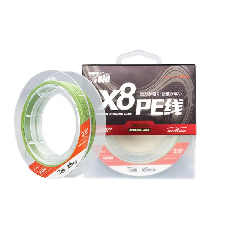 

8-braided Fly Line Pe Fishing Line Bite Resistance Waterproof Main Line Fishing Accessories Wear Resistance Strong Tensile Force
